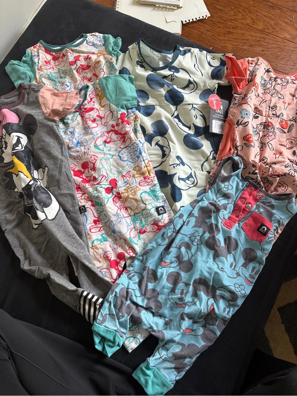 Disney Kids' Mickey & Friends Blue Romper Lot